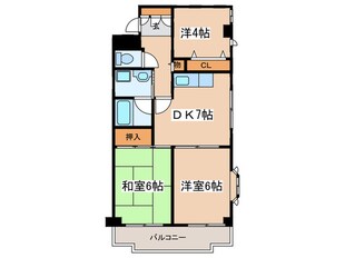 シンワセントラルハイムの物件間取画像